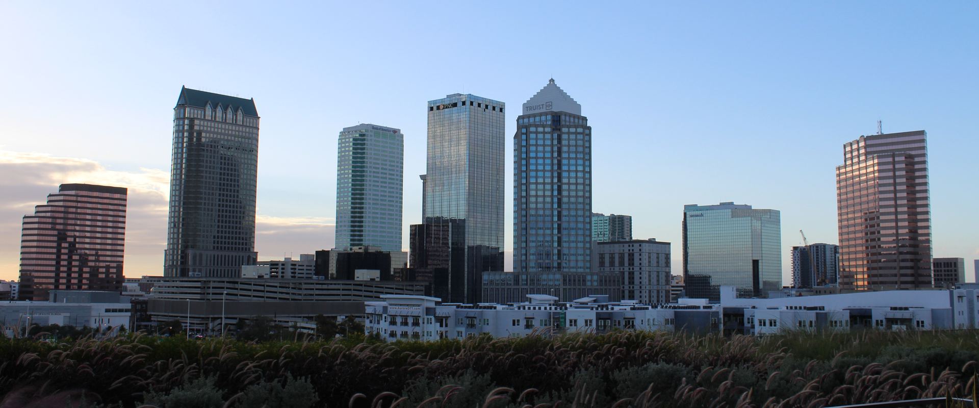 Downtown Tampa skyline in the morning